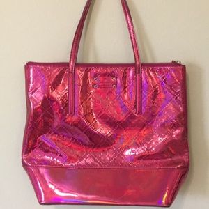 Kate Spade Pink holographic tote bag